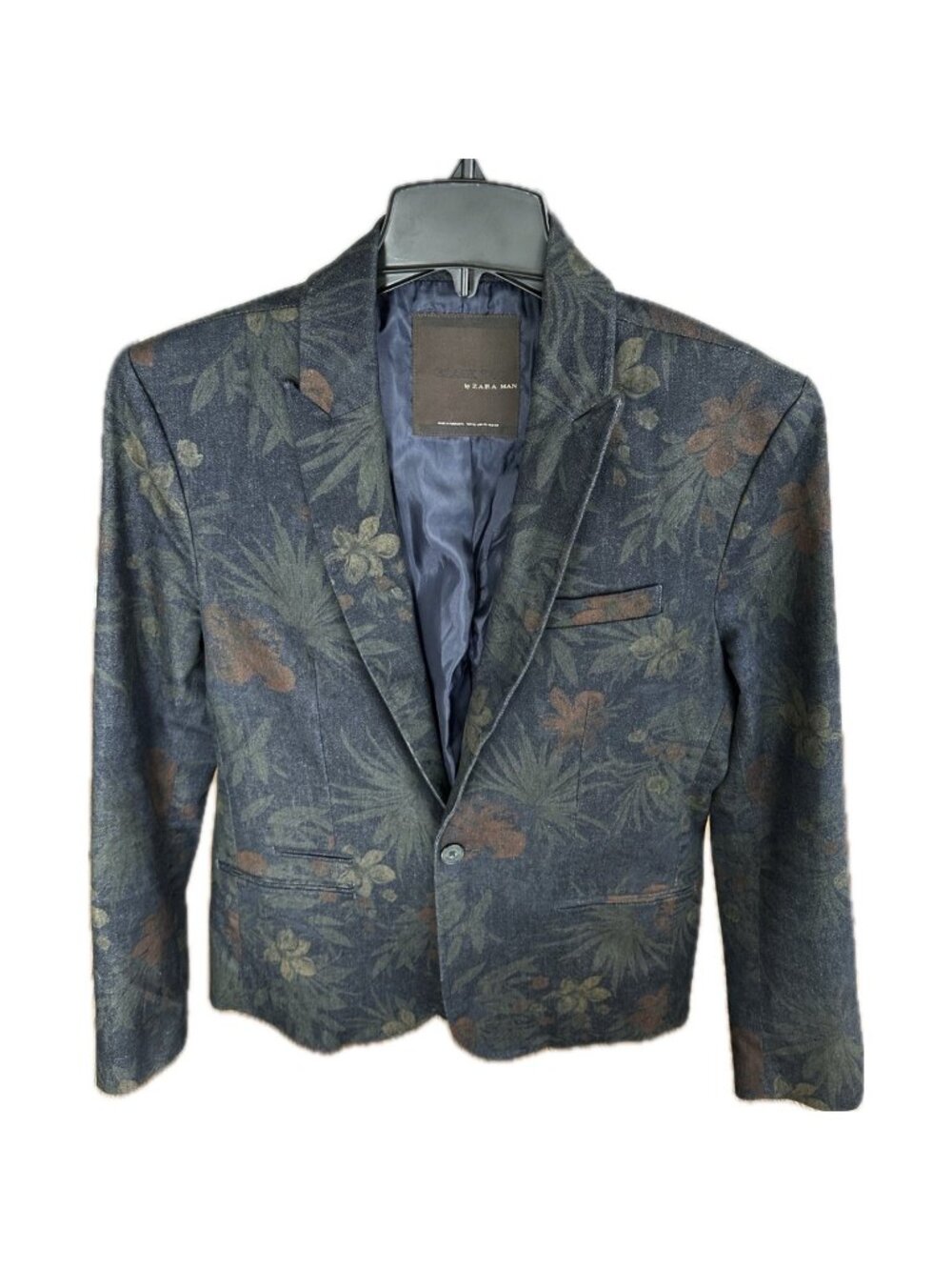 Black Tag By Zara Man Floral Blazer Suit Jacket XL